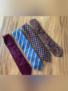 Men's Classic Patterned Neck Tie Bundle - Canali, Givenchy